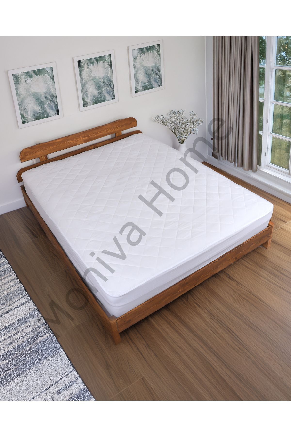 Pamuklu Kapitone Fitted Yatak Koruyucu Tek Kişilik Çift Kişilik Battal Boy 140 x 200